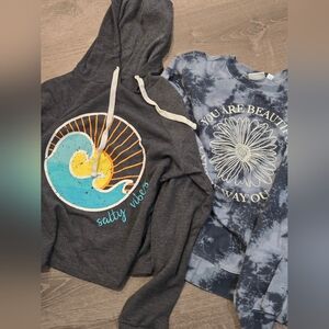 Salty Vibes and You Are Beautiful Kids Hoodies - Gray and Blue Sweatshirts